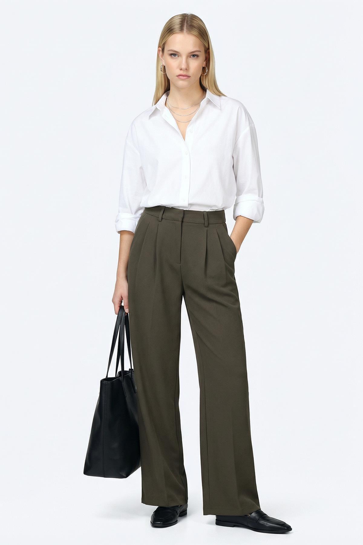 5011 Tek Düğmeli Pensli Pantolon Antrasit - RAYS