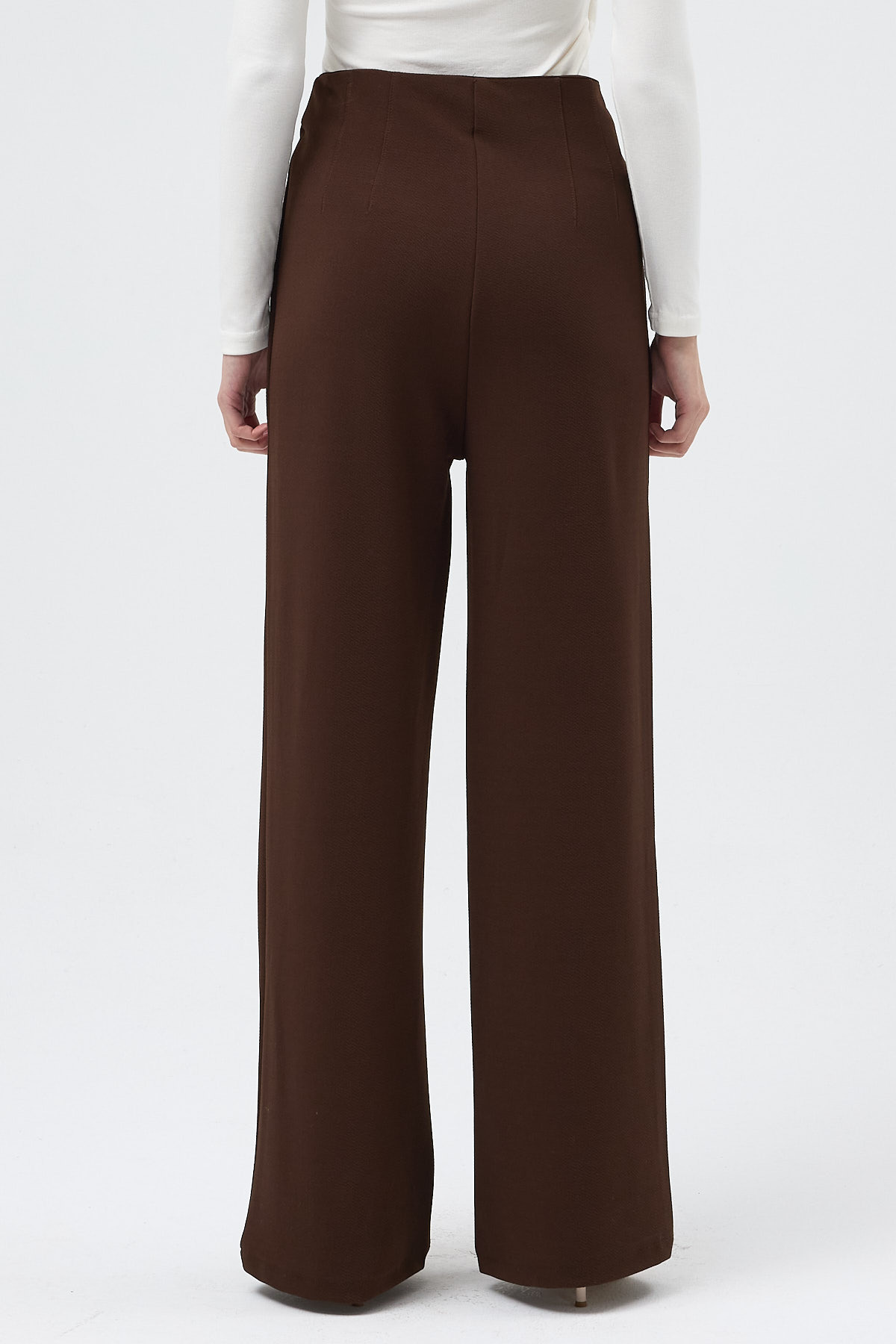 Kahverengi Geniş Paça Kadın Pantolon 5012 - 5