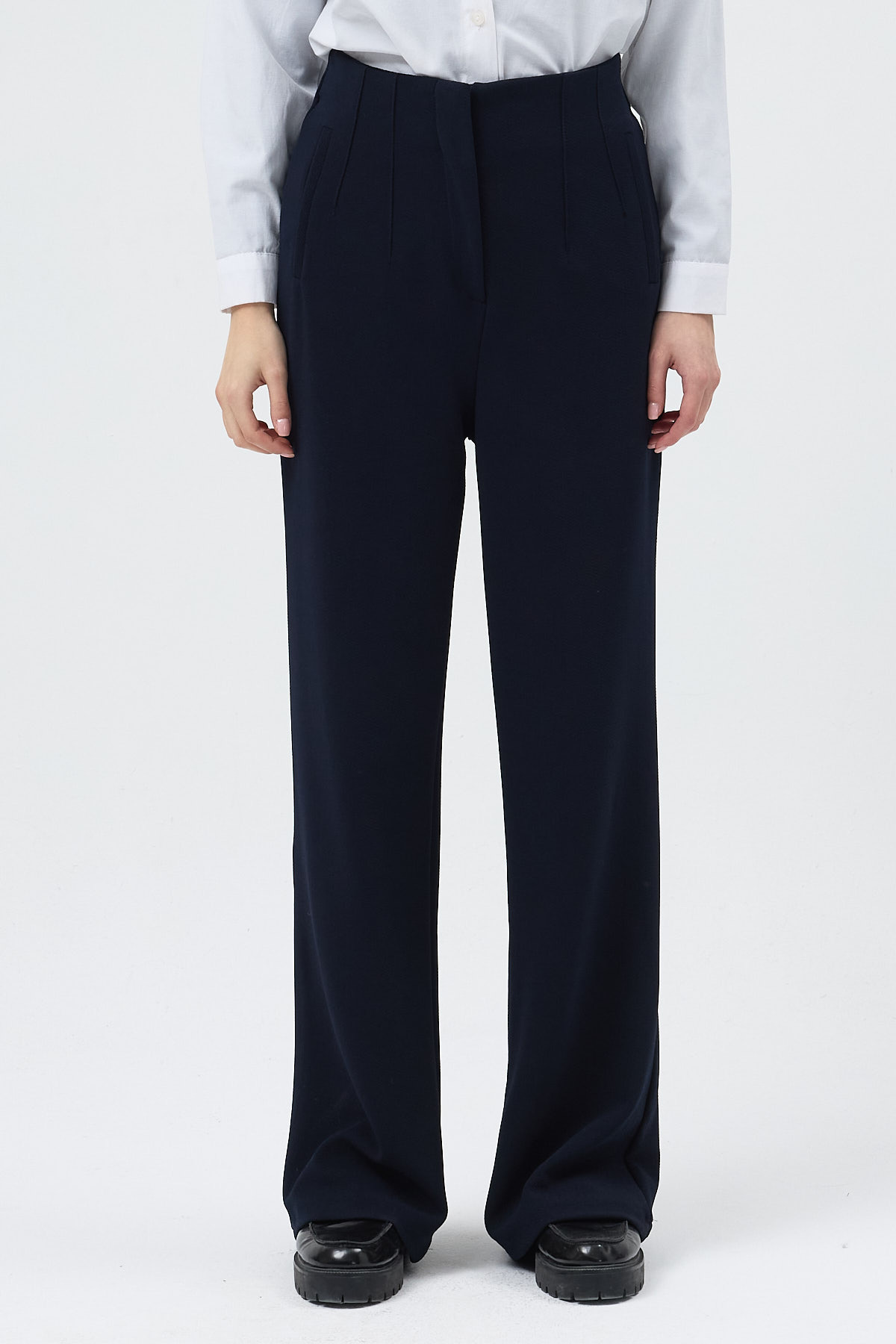 Lacivert Geniş Paça Kadın Pantolon 5012 - 2