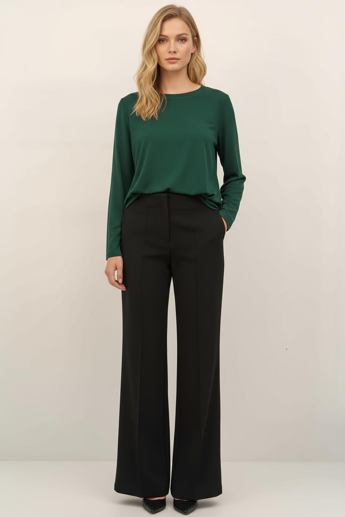 5012 Fermuarlı Pantolon Siyah - RAYS