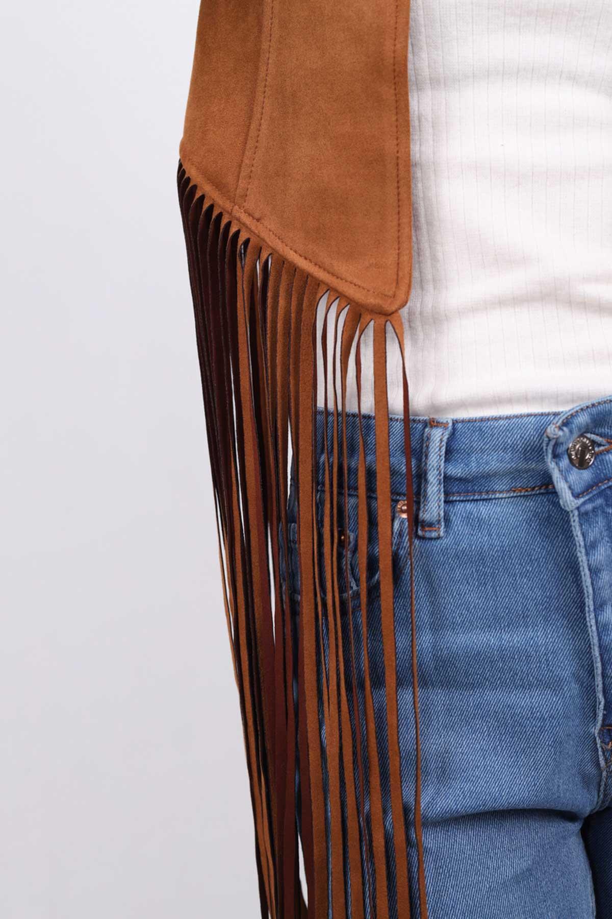 Taba Püsküllü Yelek 5018 - 4