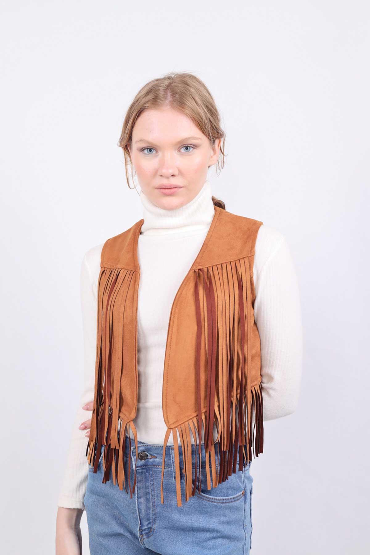 Taba Püskül Detay Yelek 5019 