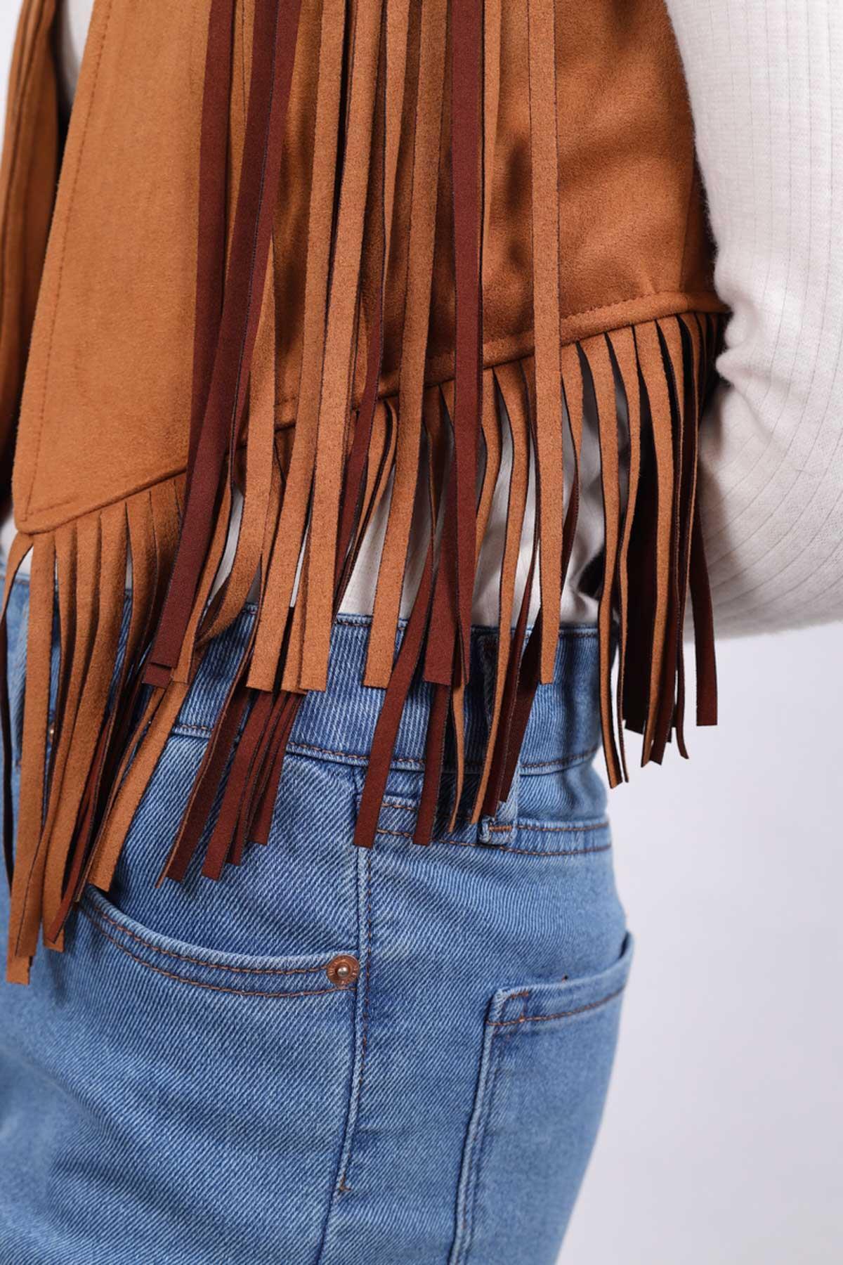 Taba Püskül Detay Yelek 5019 - 4