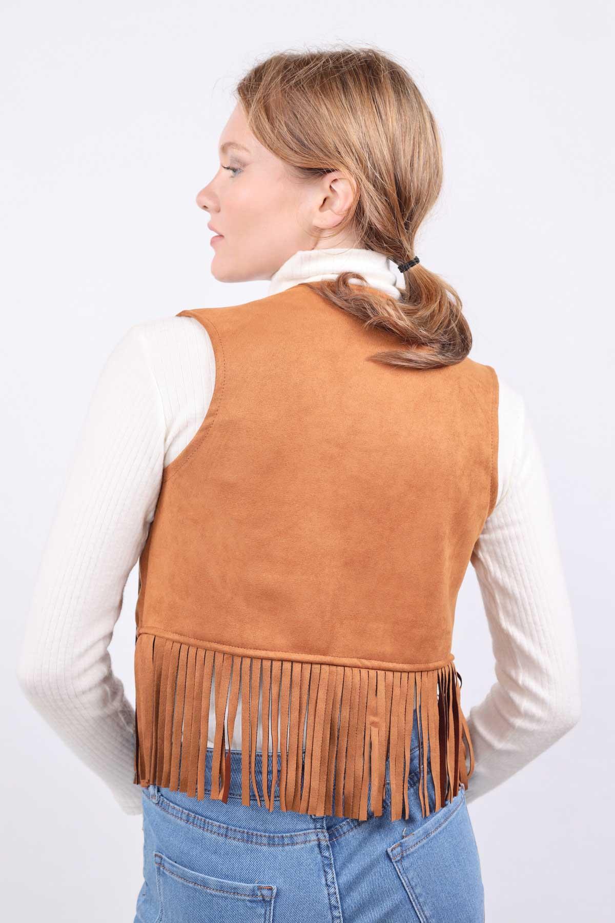 Taba Püskül Detay Yelek 5019 - 5