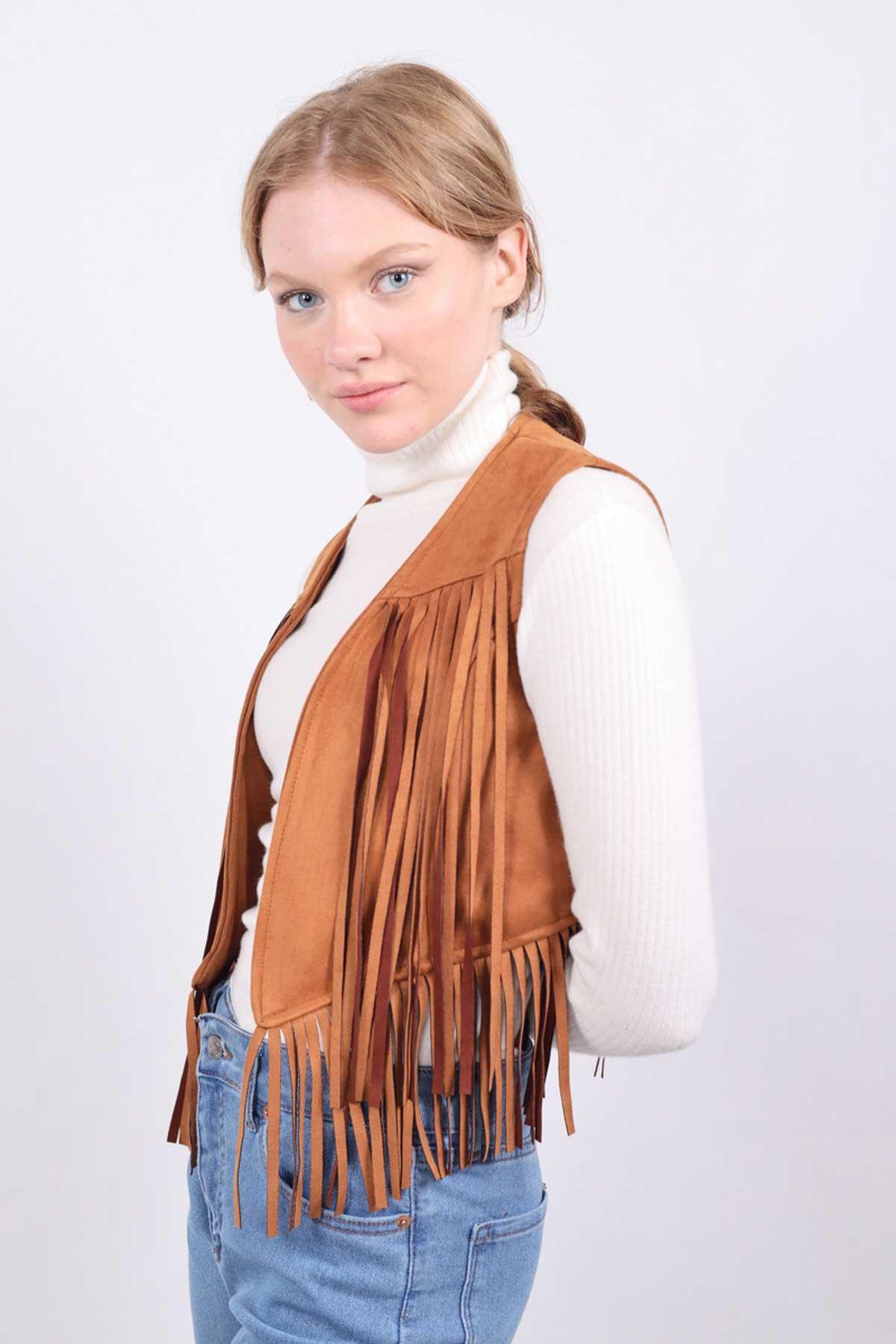 Taba Püskül Detay Yelek 5019 - 6