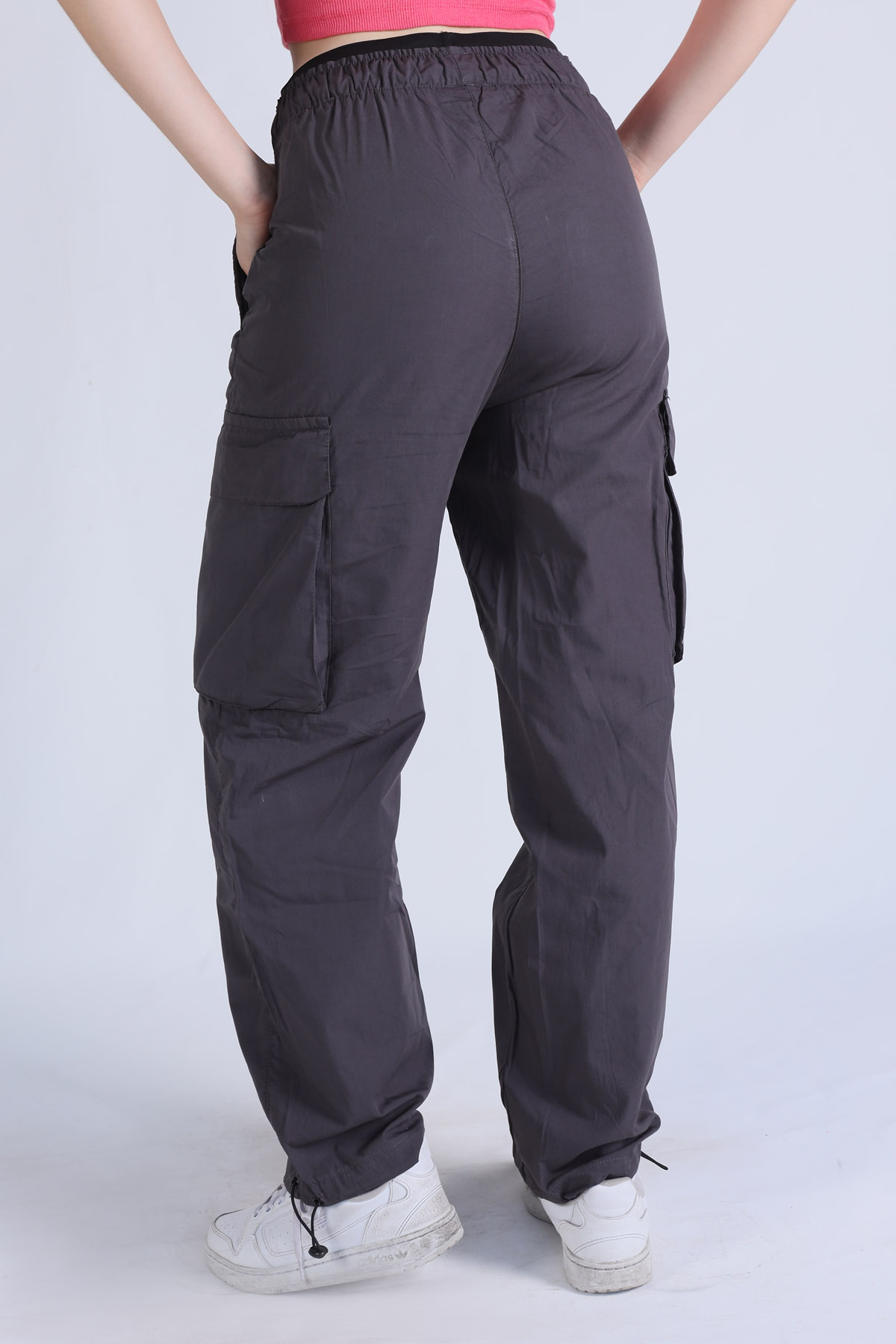 Antrasit Bel Detay Paraşüt Pantolon 5026 - 4