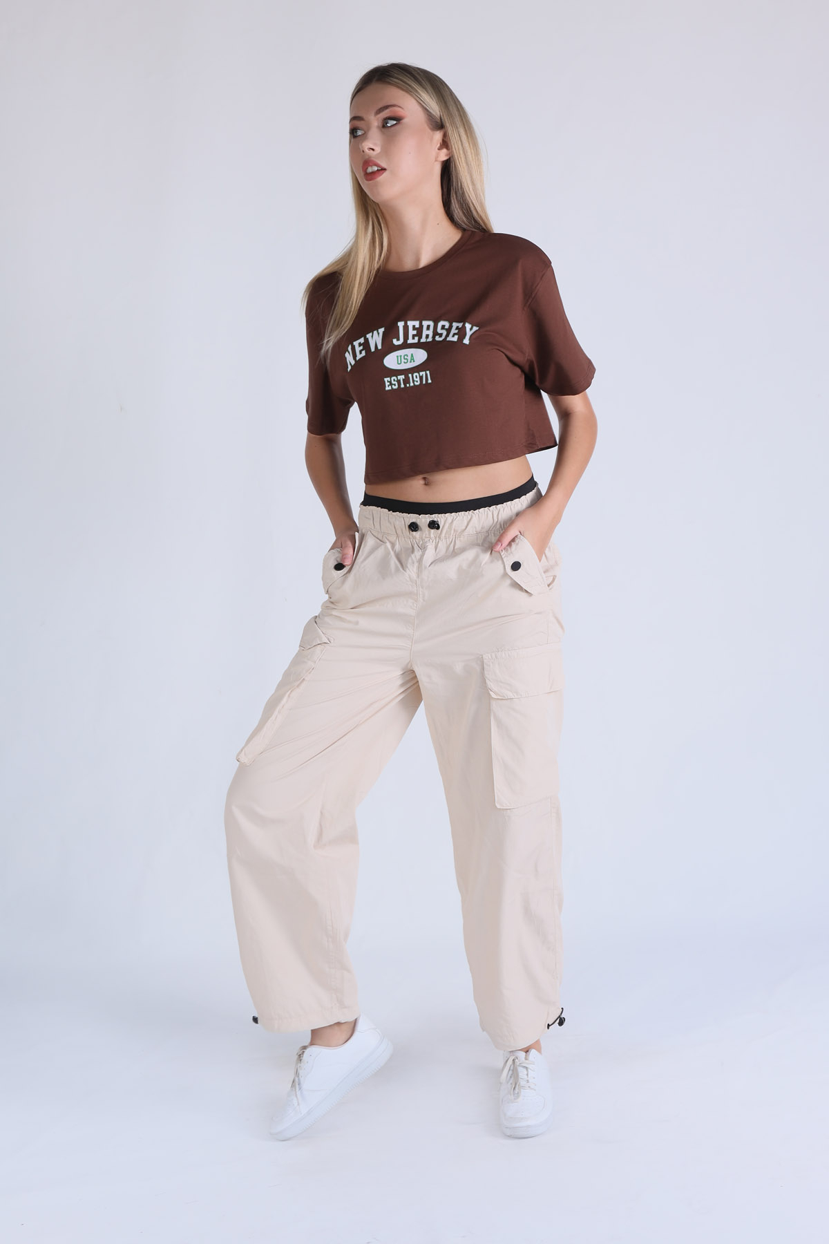 Taş Bel Detay Paraşüt Pantolon 5026 - 2