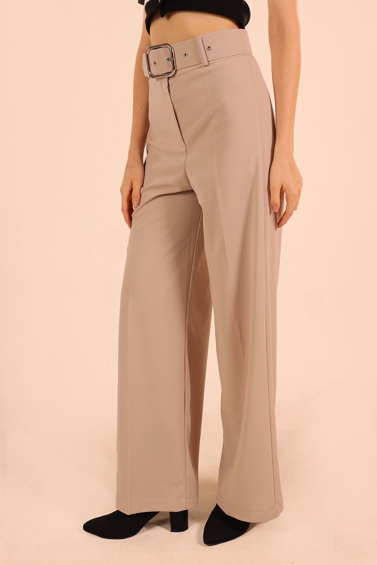 Taş Bol Paça Kemerli Pantolon 5059 - 3
