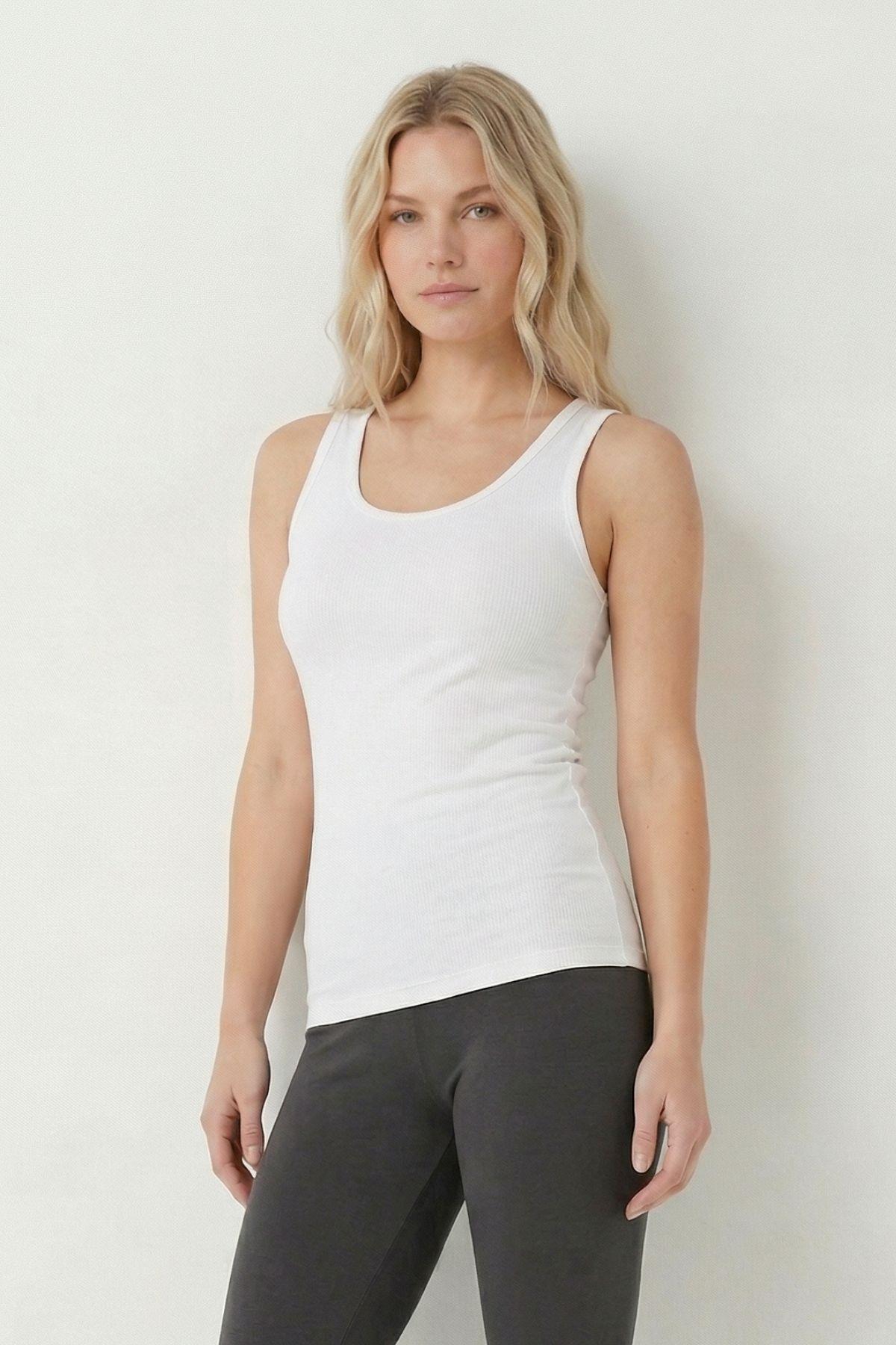 Beyaz Halter Yaka Atlet 5061 - RAYS (1)