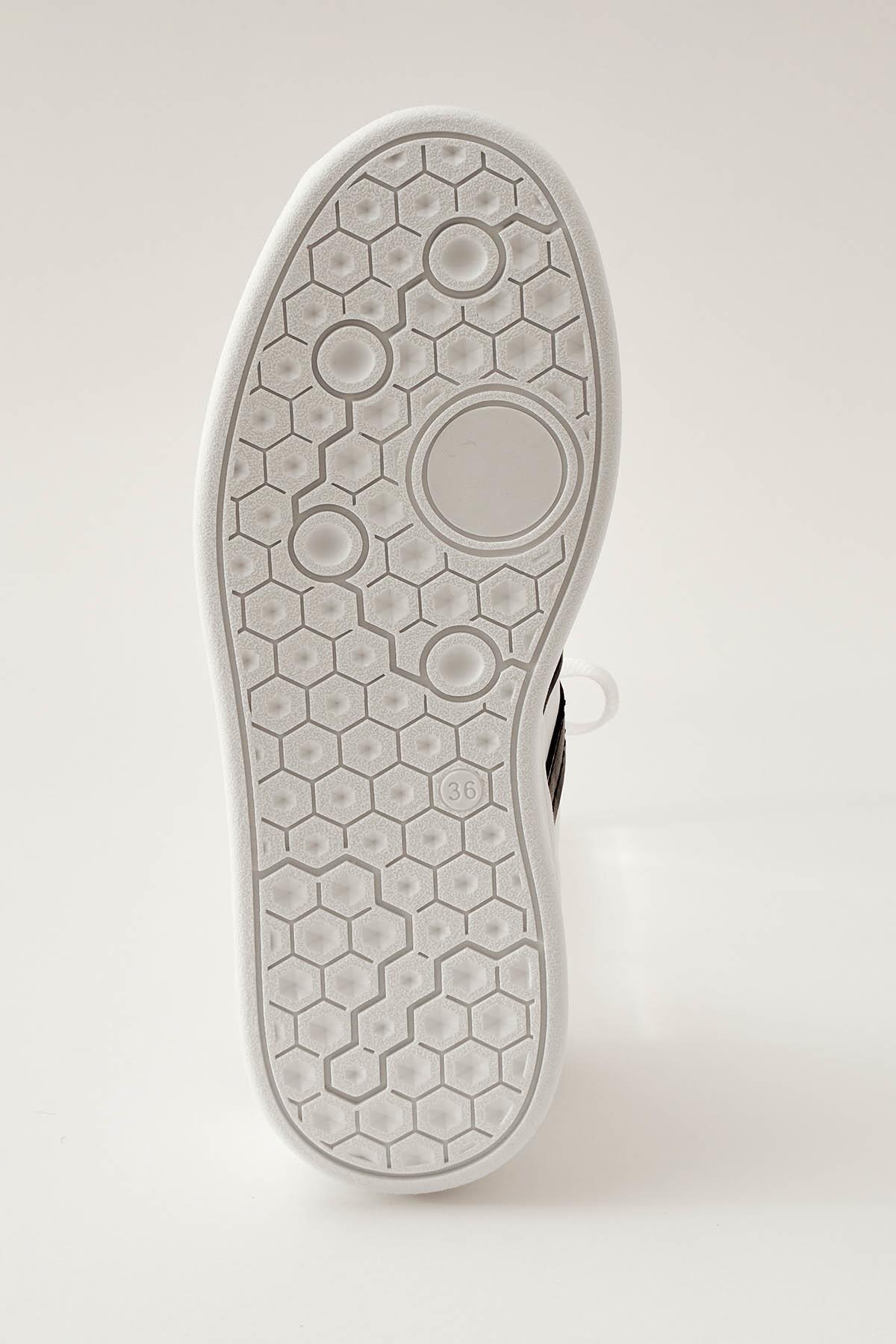 5121 Livens Spor Ayakkabı Beyaz-Siyah - 4