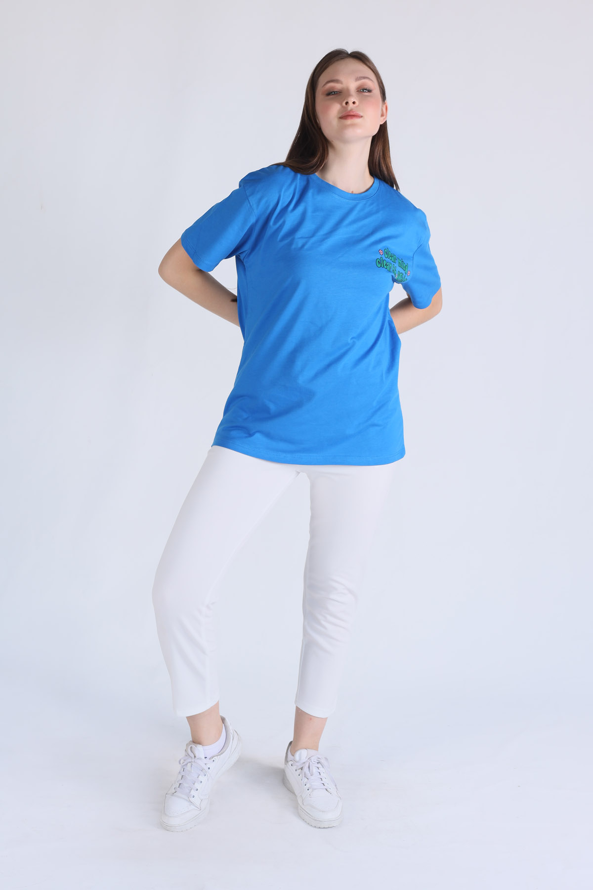 Saks Clear Mind Oversize Tişört 5146 - 2