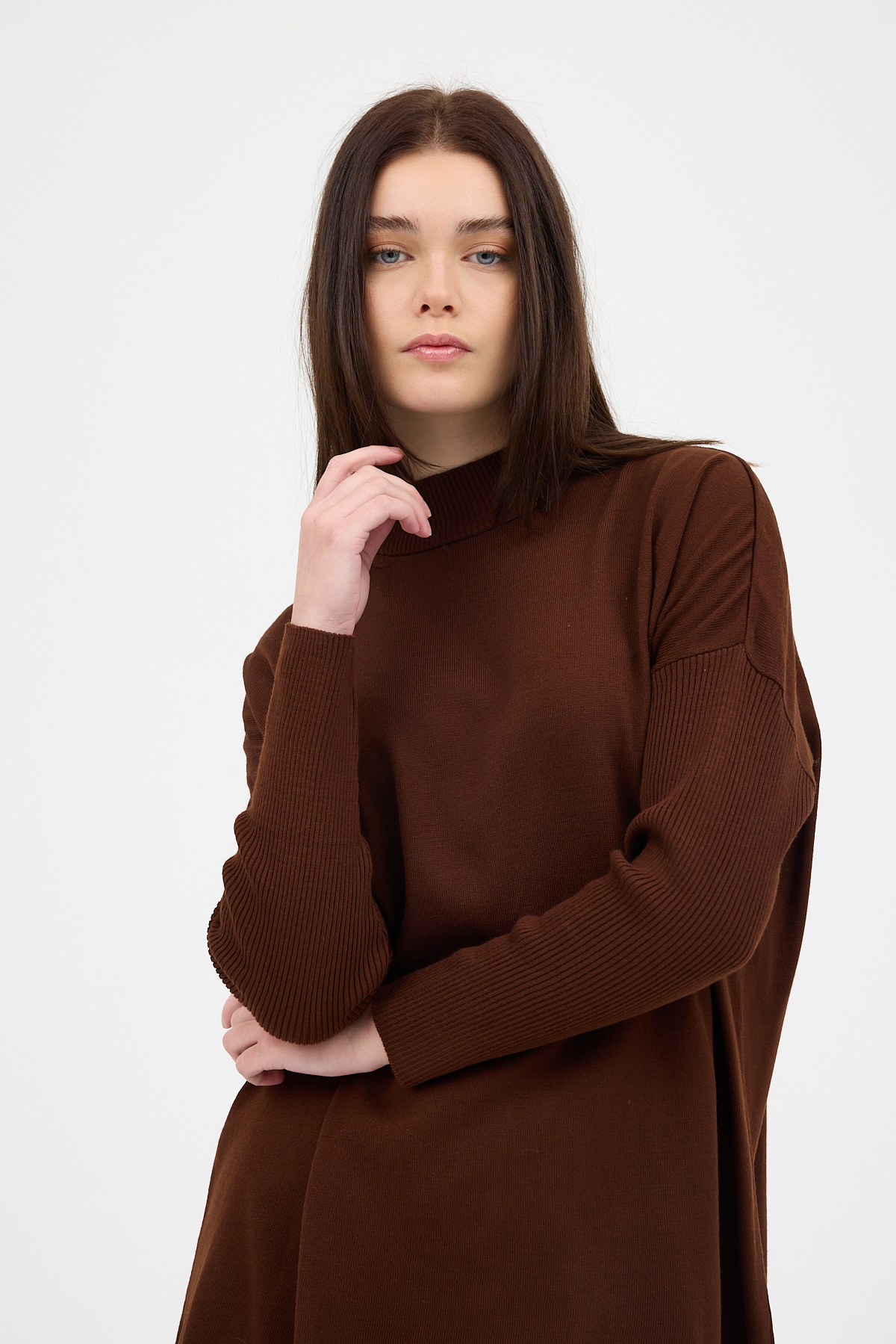 Acı Kahve Balıkçı Yaka Triko Tunik 5315 - 7