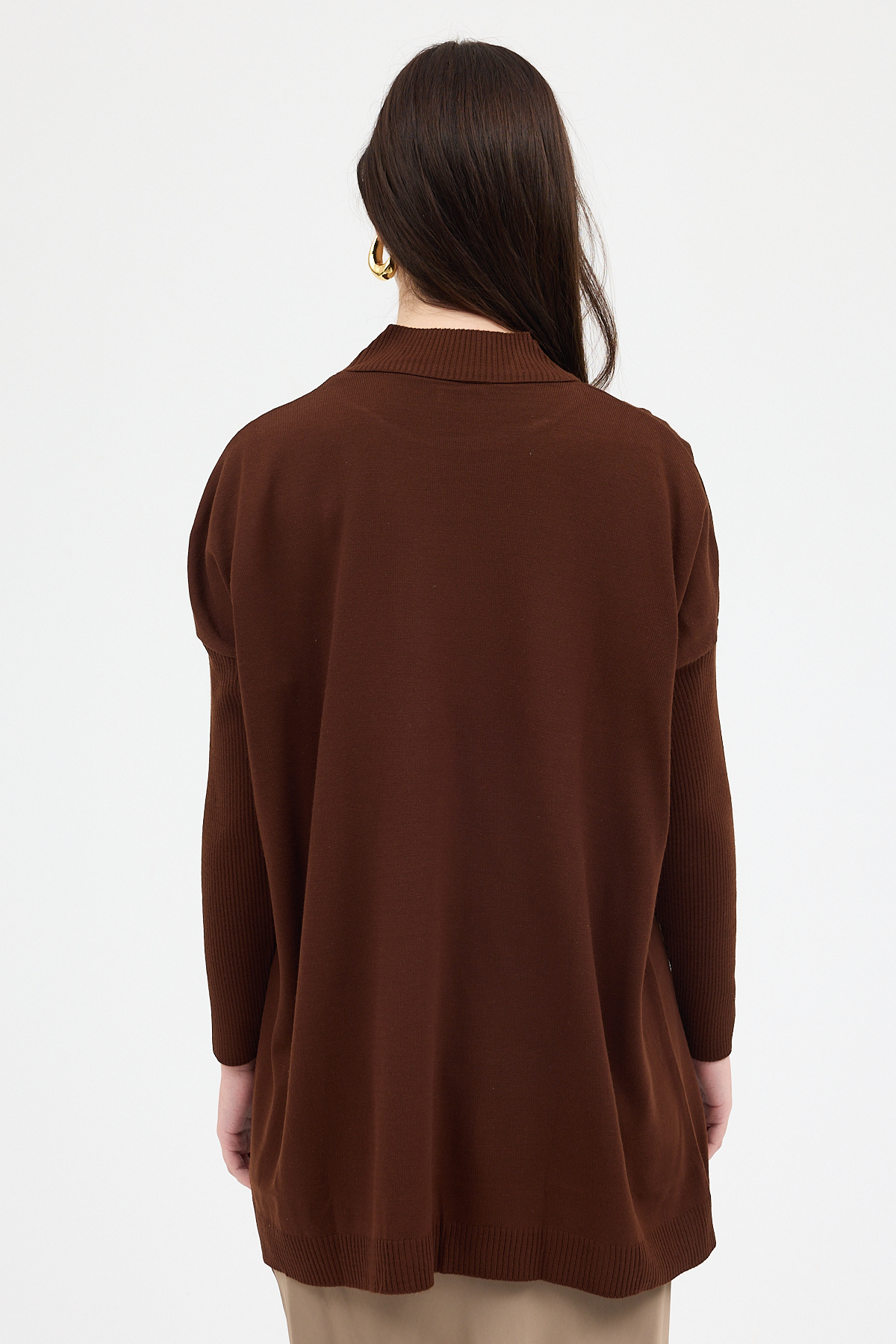 Acı Kahve Balıkçı Yaka Triko Tunik 5315 - 5