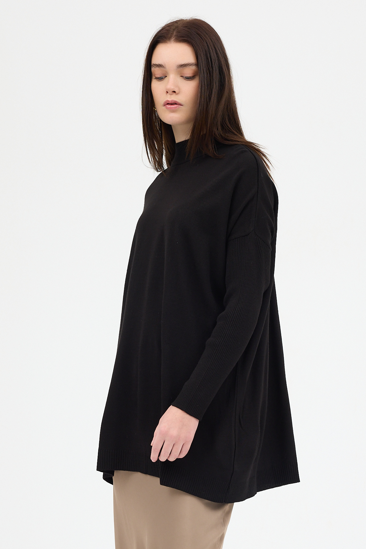 Siyah Balıkçı Yaka Triko Tunik 5315 - 6