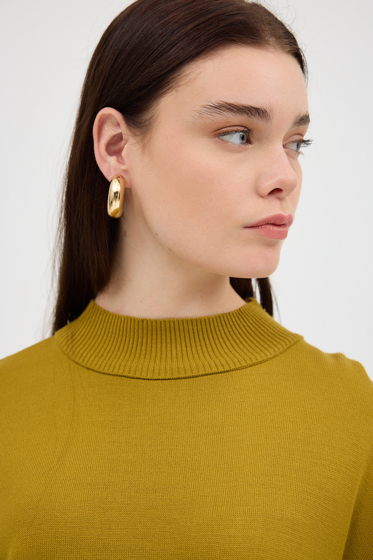 Yağ Yeşili Balıkçı Yaka Triko Tunik 5315 - 4