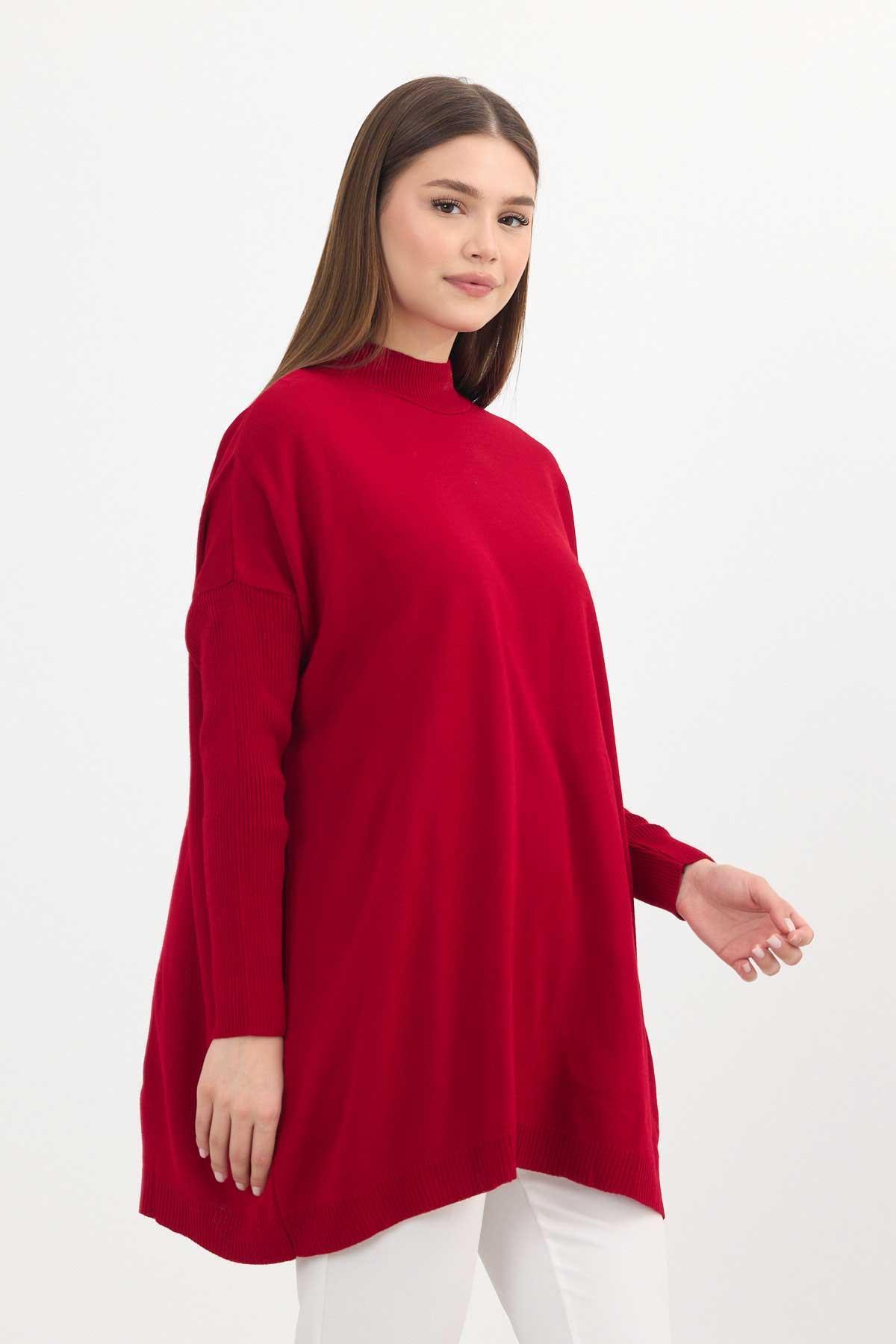 5315 Balıkçı Yaka Tunik Kırmızı - 7