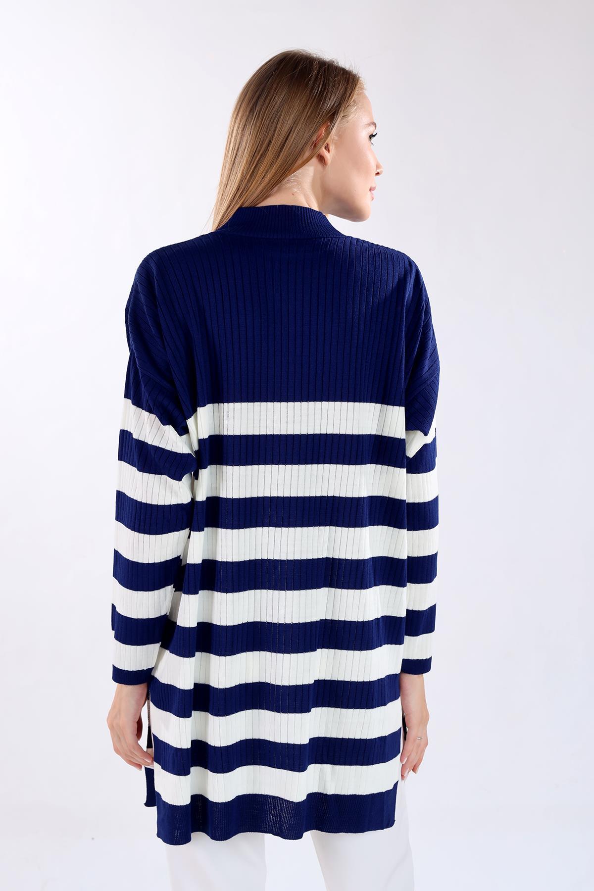 5330 Çizgili Triko Tunik Laci - 5