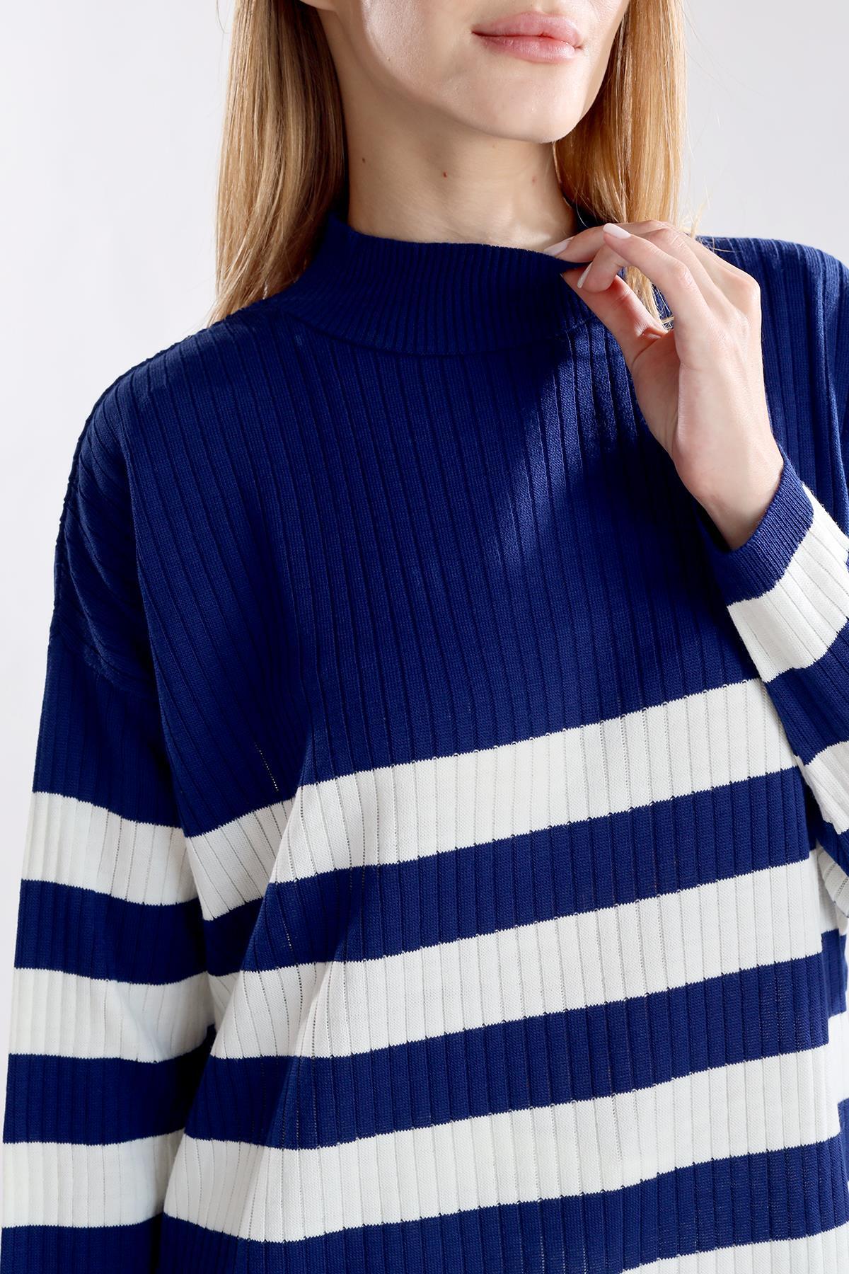 Laci Çizgili Triko Tunik 5330 - 4