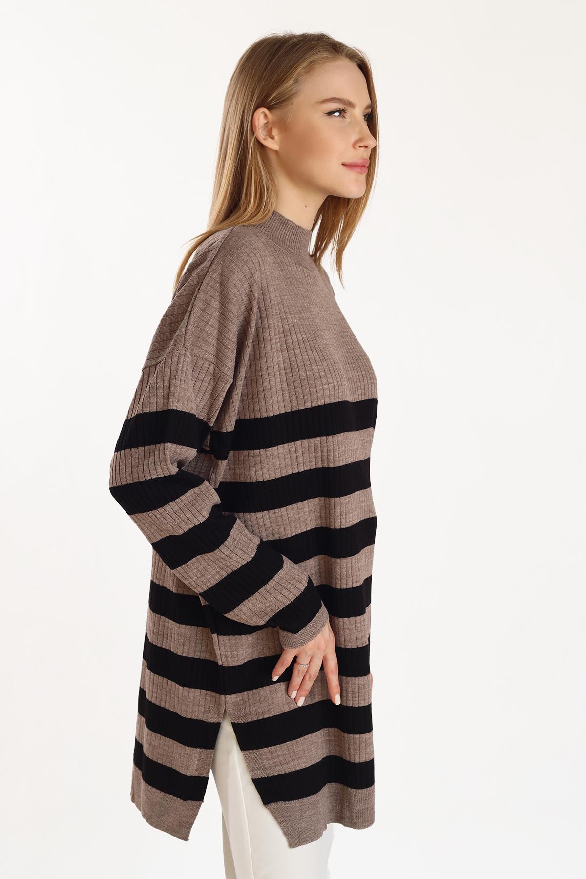 Vizon Çizgili Triko Tunik 5330 - 2