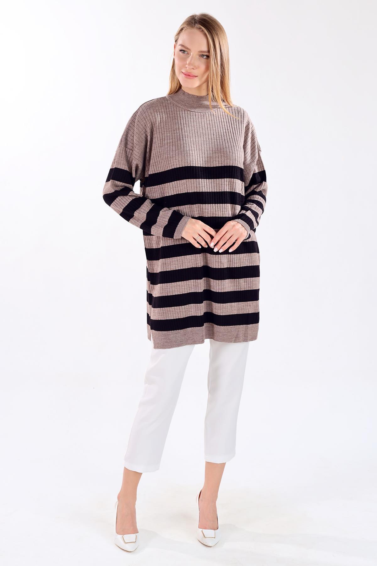 Vizon Çizgili Triko Tunik 5330 - 3