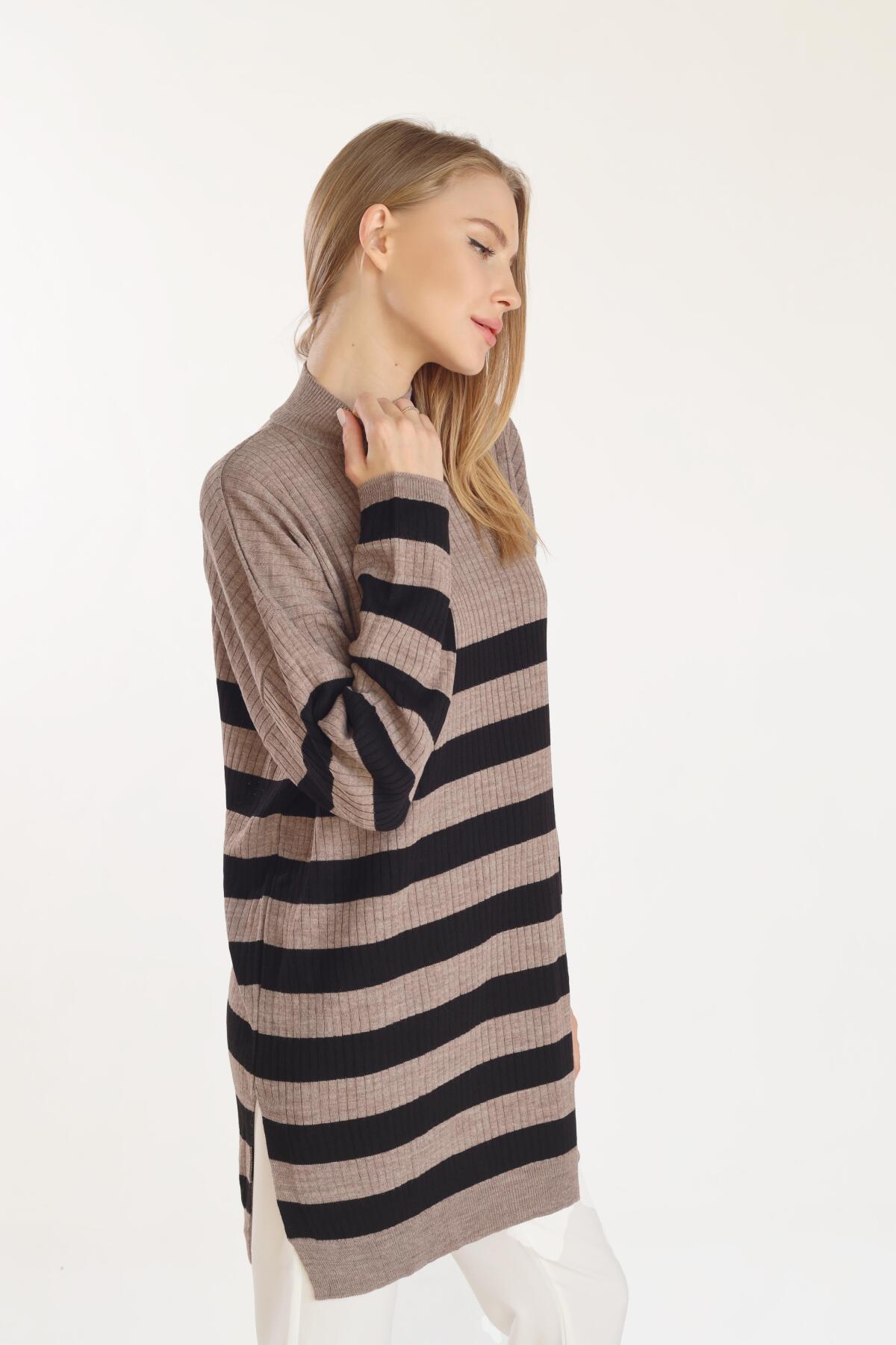 Vizon Çizgili Triko Tunik 5330 - 7