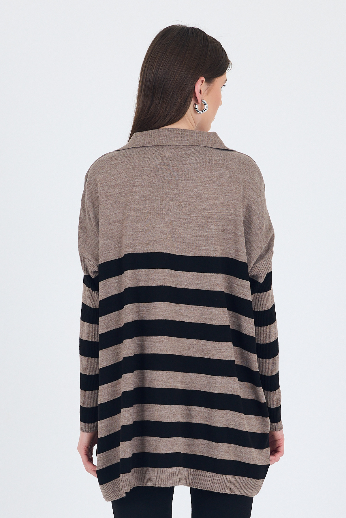 Vizon Polo Yaka Çizgili Tunik 5340 - 5