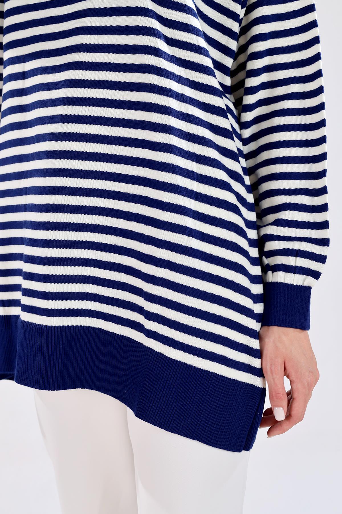 Laci İnce Çizgi Polo Yaka Tunik 5345 - 4