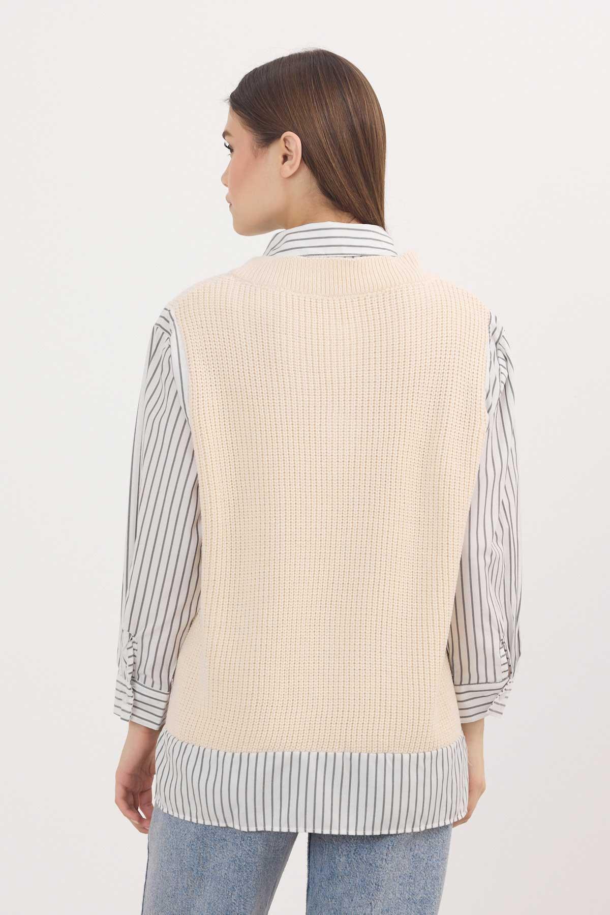 Taş Gömlek Detay Kazak 5395 - 5