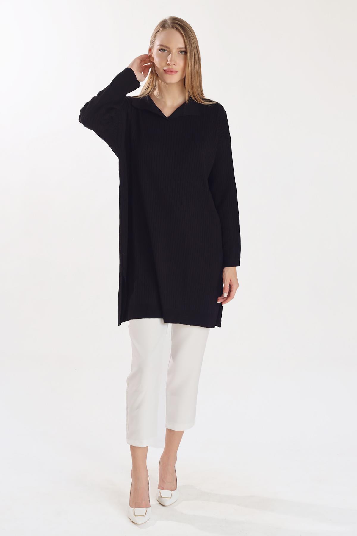 Siyah Polo Yaka Tunik 5410 - 6