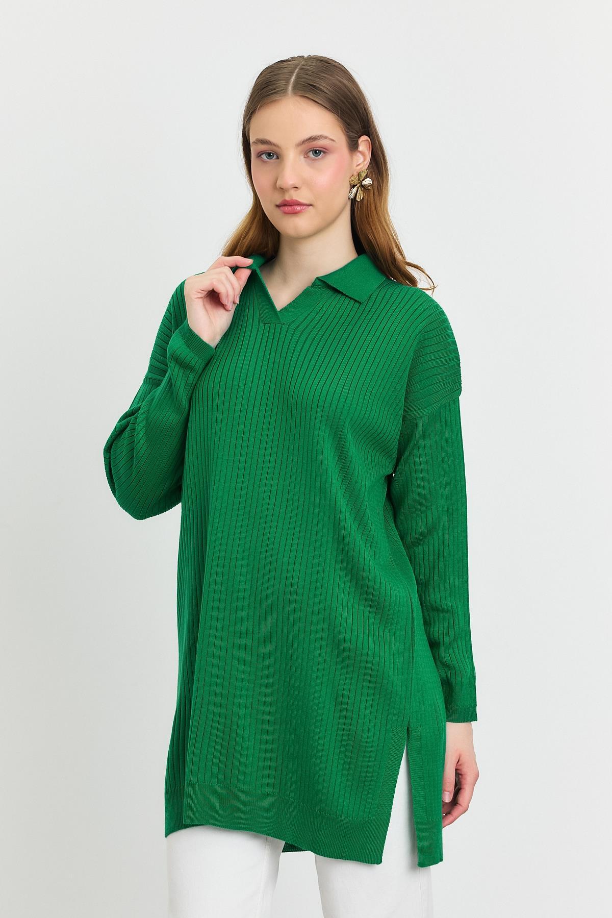 Benetton Yeşili Polo Yaka Tunik 5410 - 7