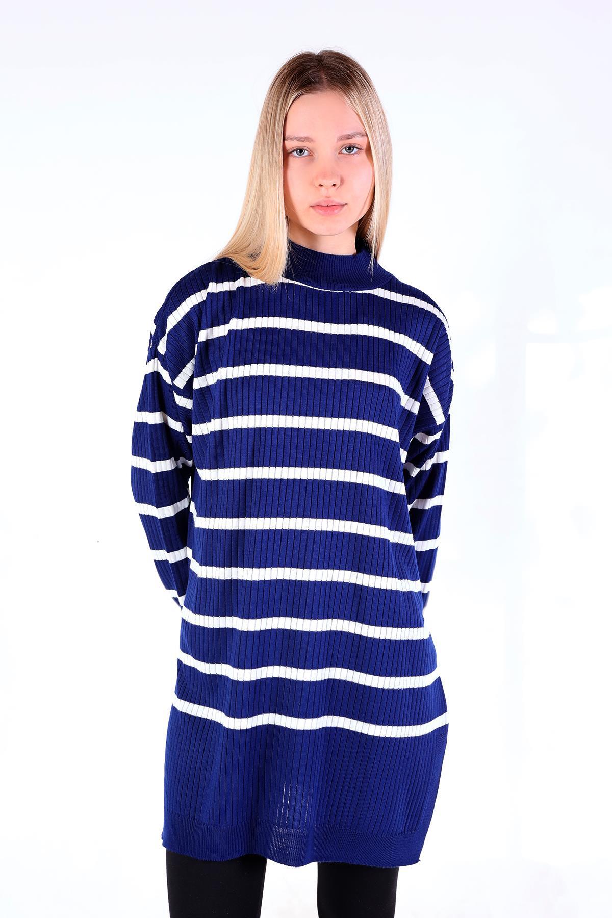 Çizgili Balıkçı Yaka Tunik 5415 Laci - 3