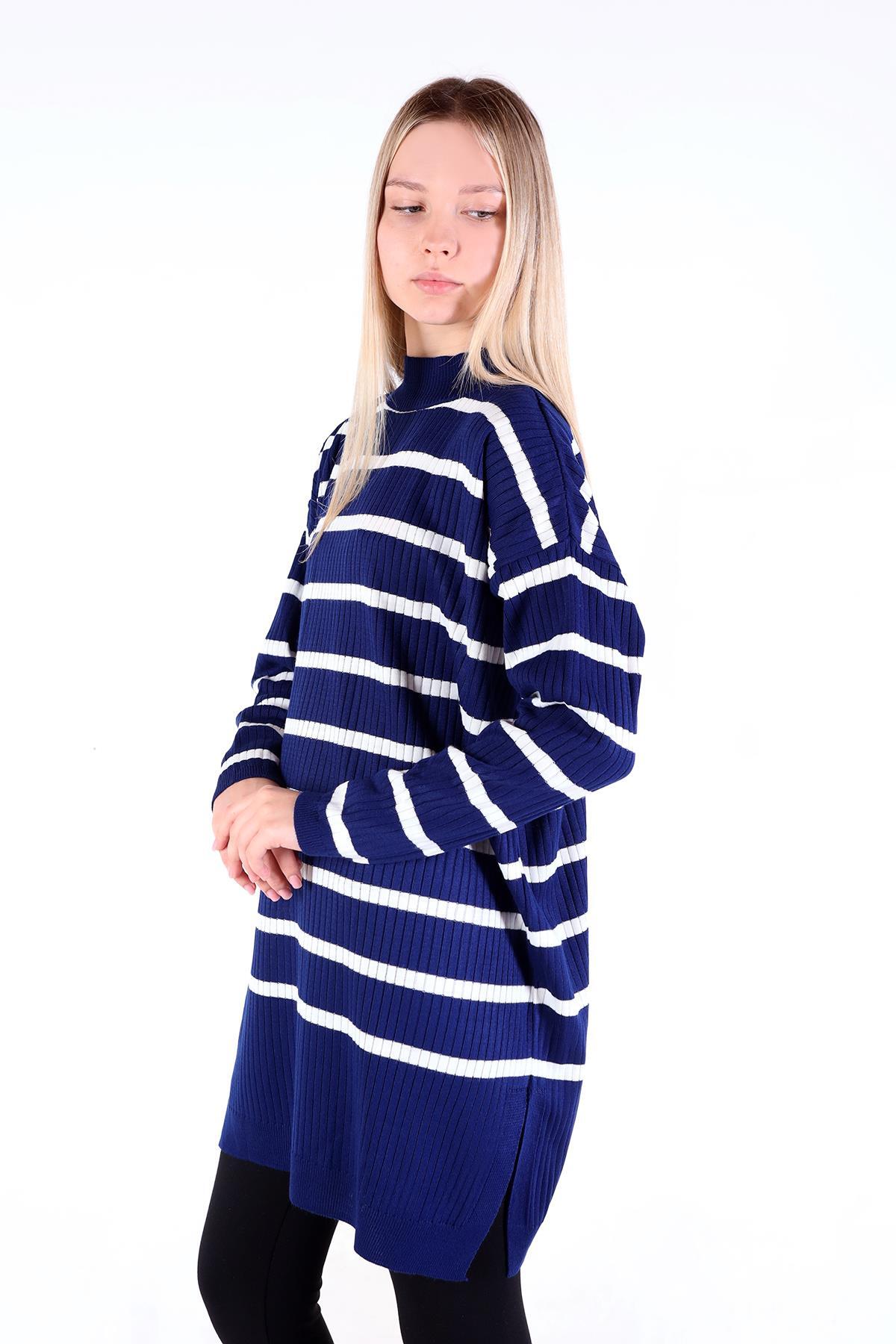 Çizgili Balıkçı Yaka Tunik 5415 Laci - 4