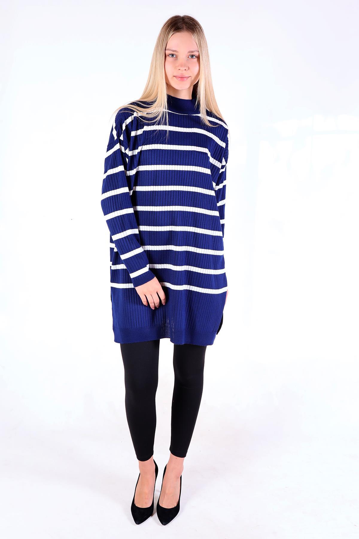 Laci Çizgili Balıkçı Yaka Tunik 5415 - 2