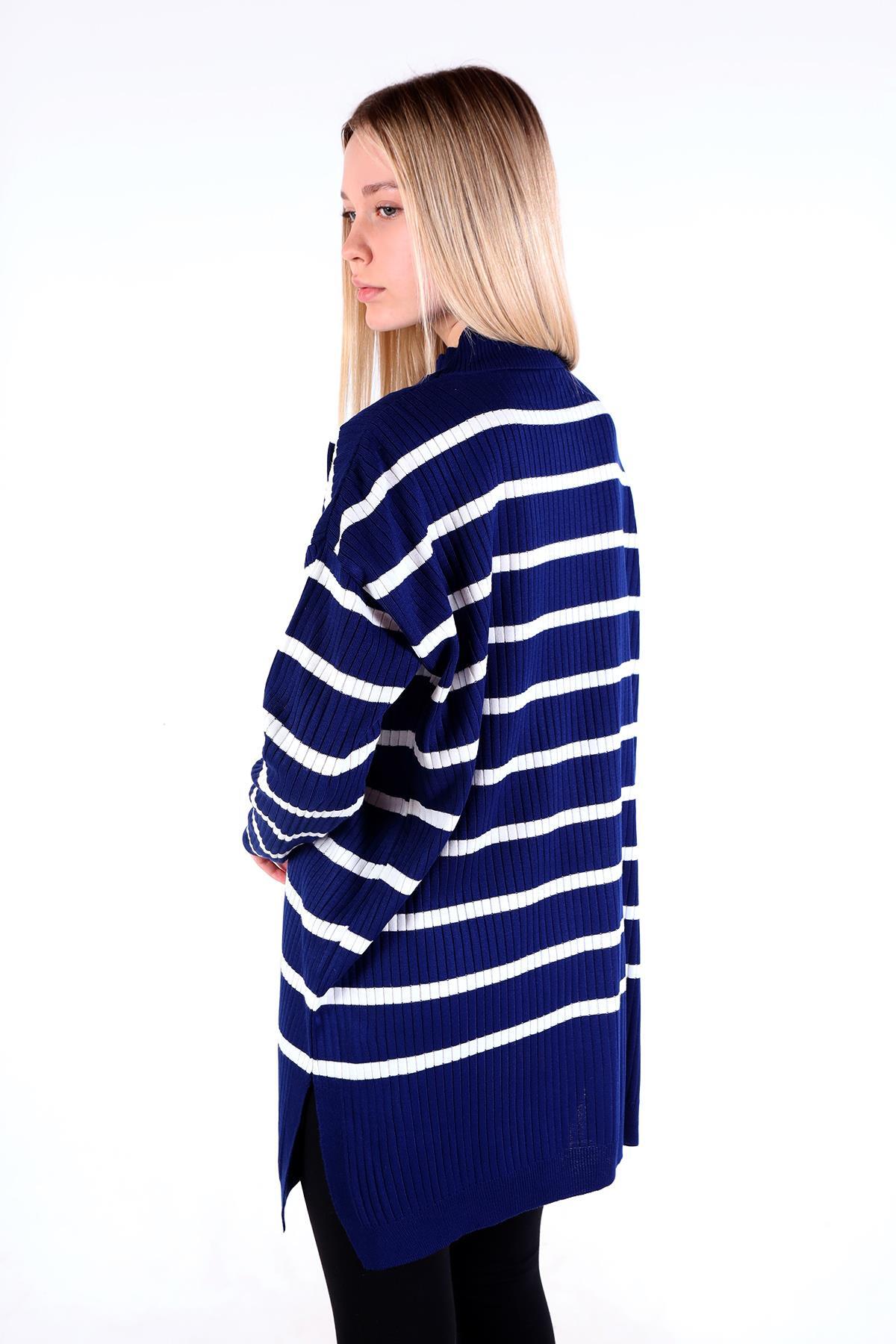 Laci Çizgili Balıkçı Yaka Tunik 5415 - 5