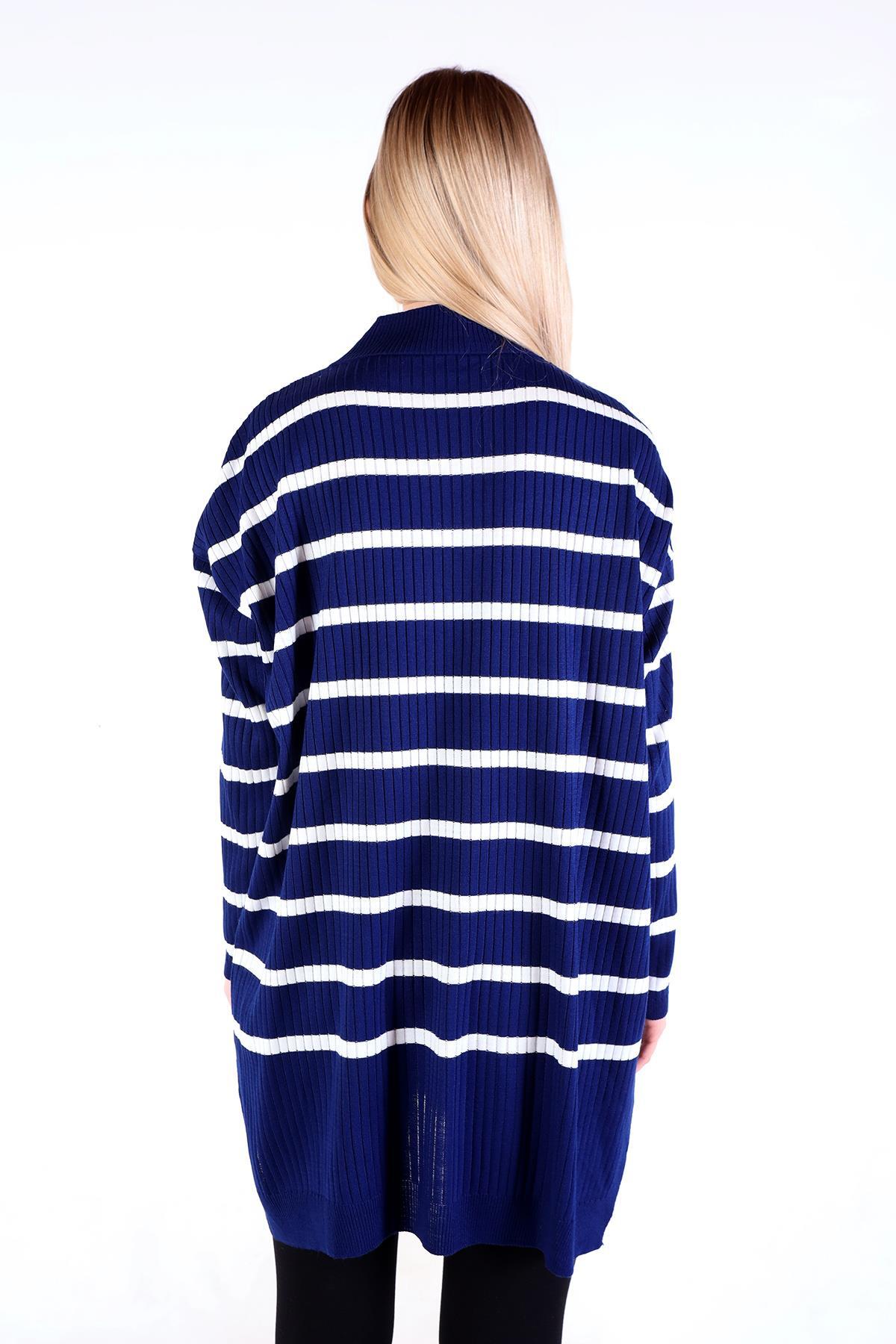 Laci Çizgili Balıkçı Yaka Tunik 5415 - 8