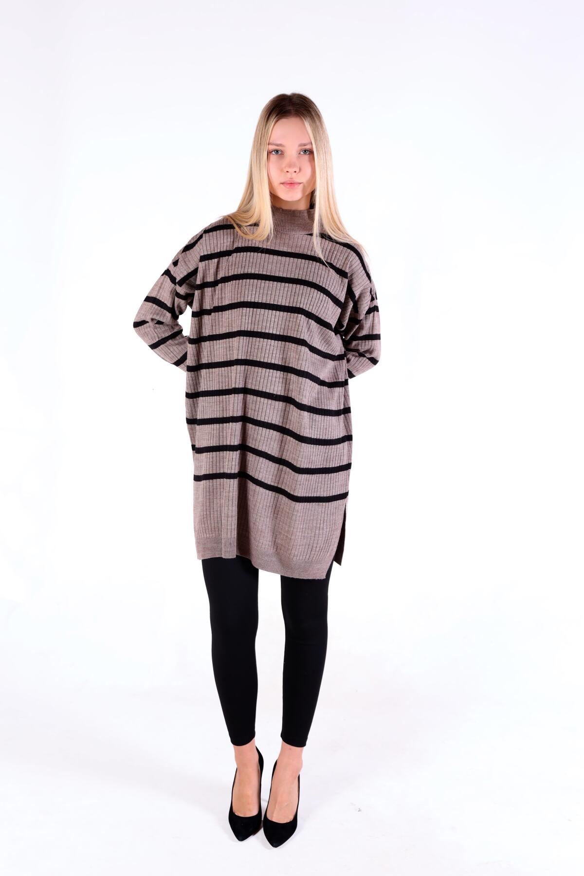 Vizon Çizgili Balıkçı Yaka Tunik 5415 - 6