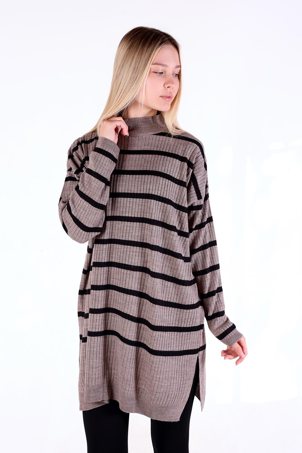 Vizon Çizgili Balıkçı Yaka Tunik 5415 - 7