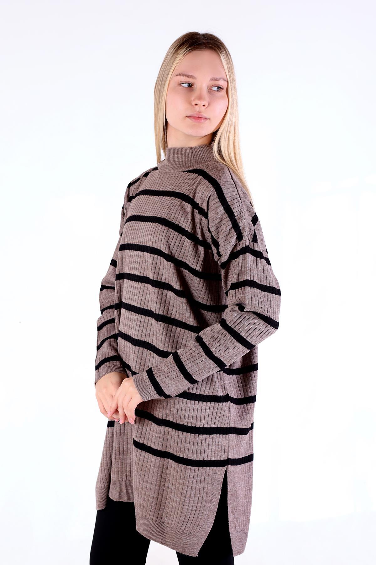 Vizon Çizgili Balıkçı Yaka Tunik 5415 - 3