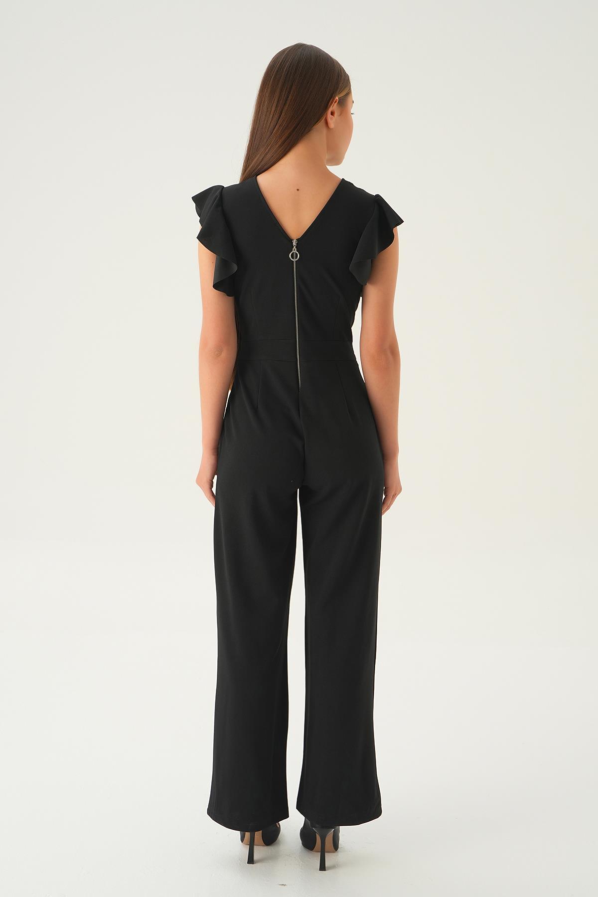 Siyah Balon Kol Tulum 5449 - 5