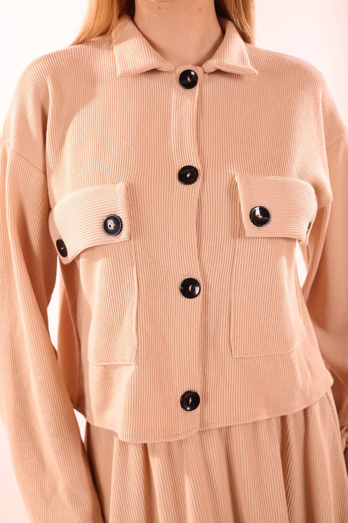 Taş Büyük Cep Gömlek-Etek Takım 5453 - 3