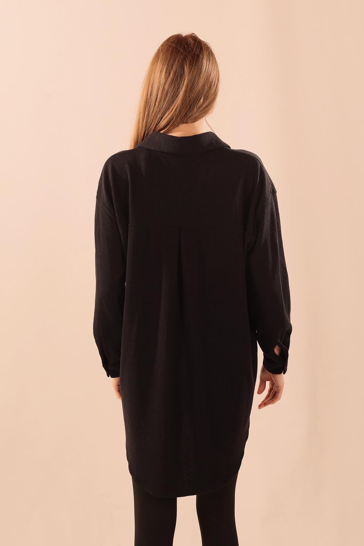 Siyah İnci Kolyeli Tunik 5462 - 6