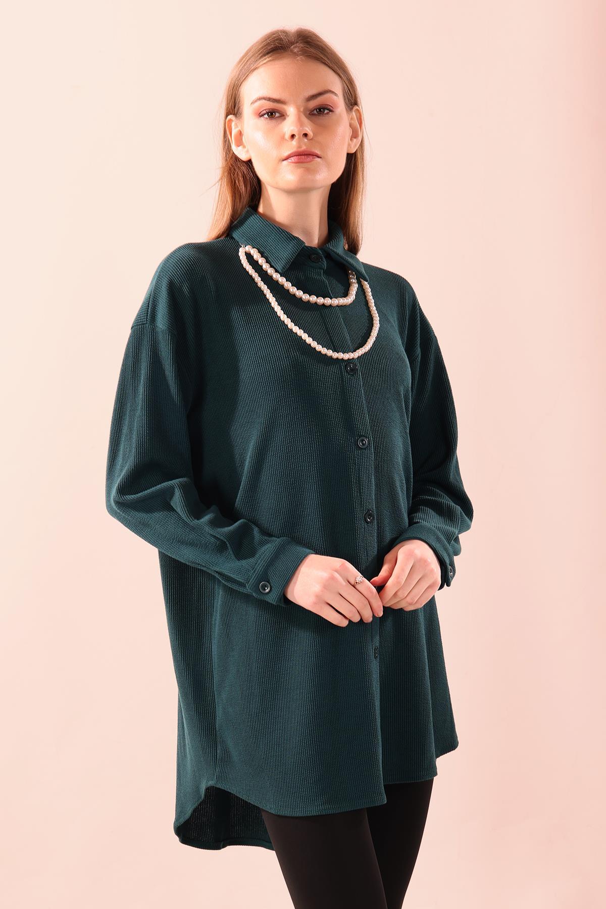 Zümrüt İnci Kolyeli Tunik 5462 - 1