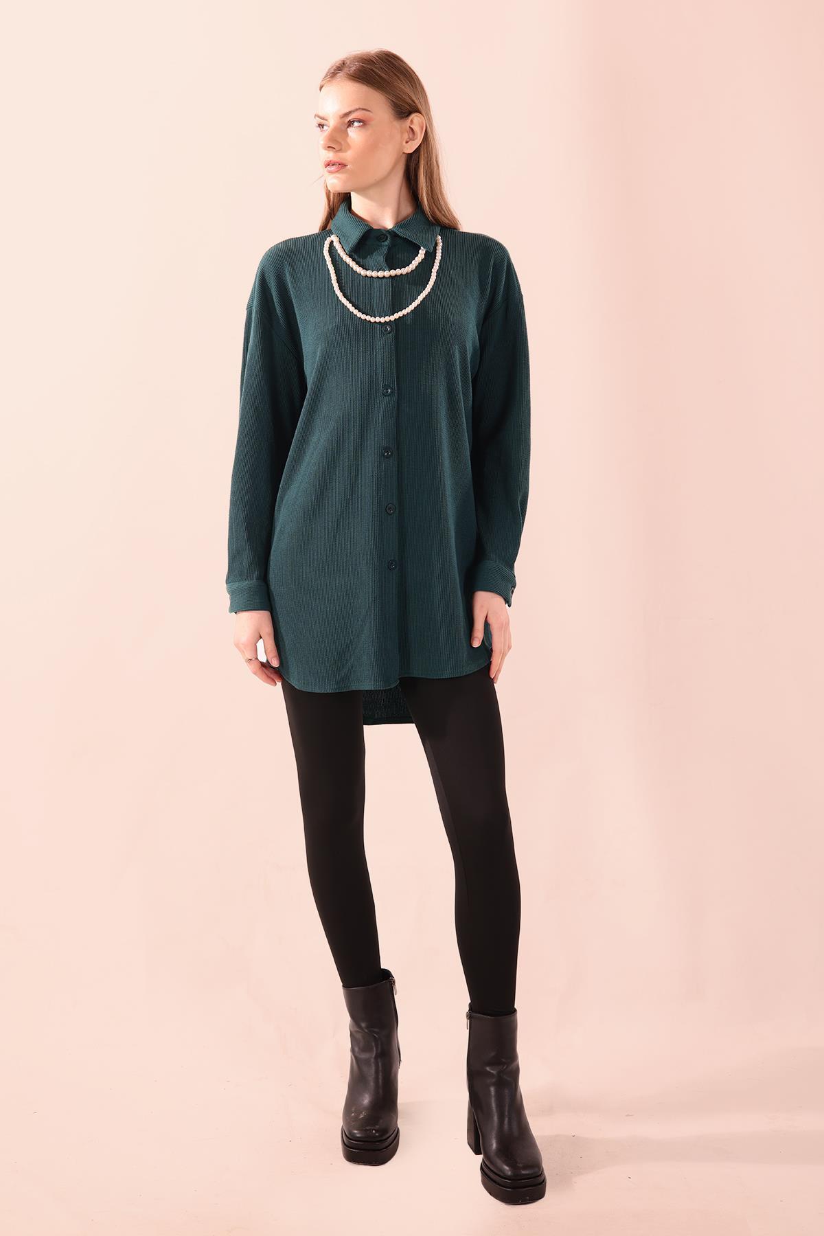 Zümrüt İnci Kolyeli Tunik 5462 - 2