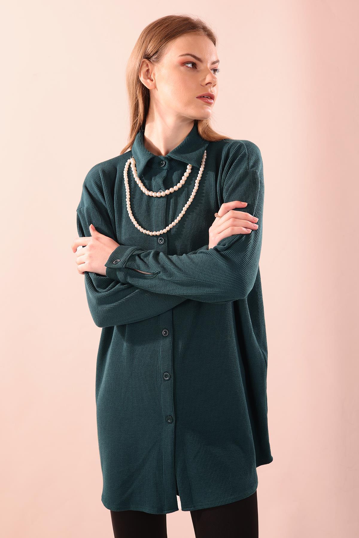 Zümrüt İnci Kolyeli Tunik 5462 - 3