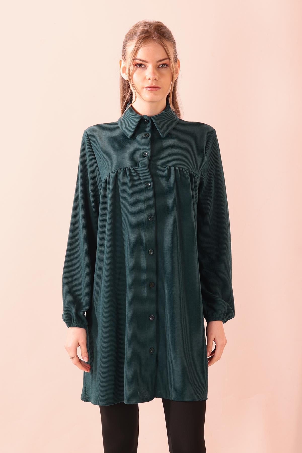 Zümrüt Ön Roba Büzgülü Tunik 5463 - 1