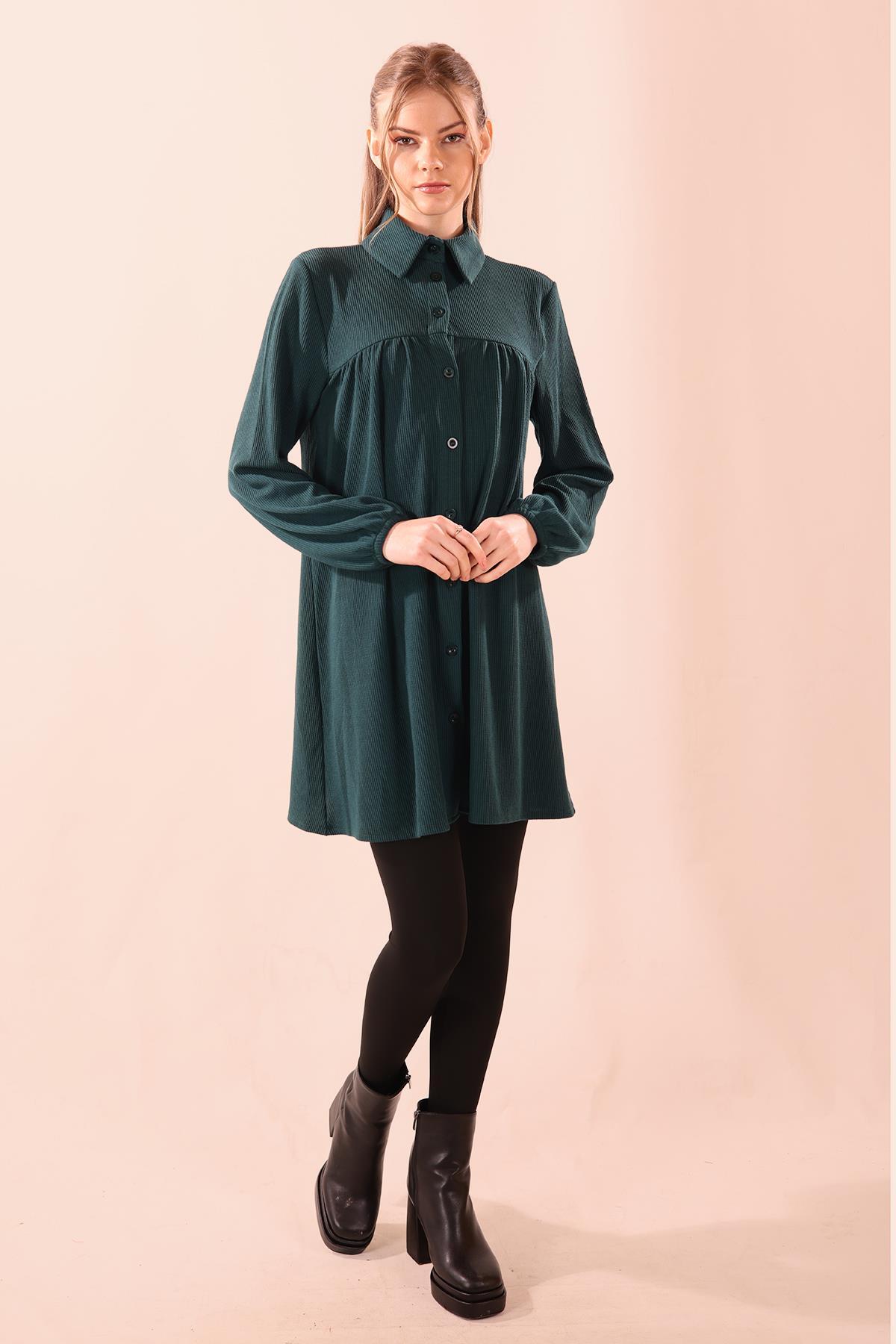 Zümrüt Ön Roba Büzgülü Tunik 5463 - 2