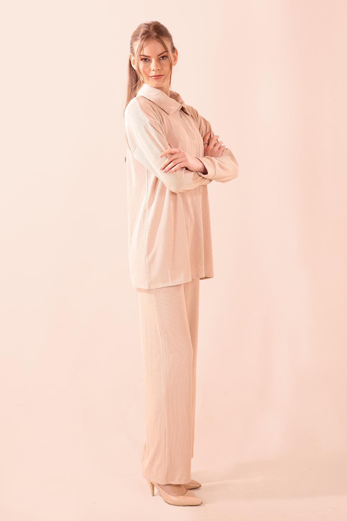 Taş Fermuarlı Tunik Pantolon Takım 5471 - 3