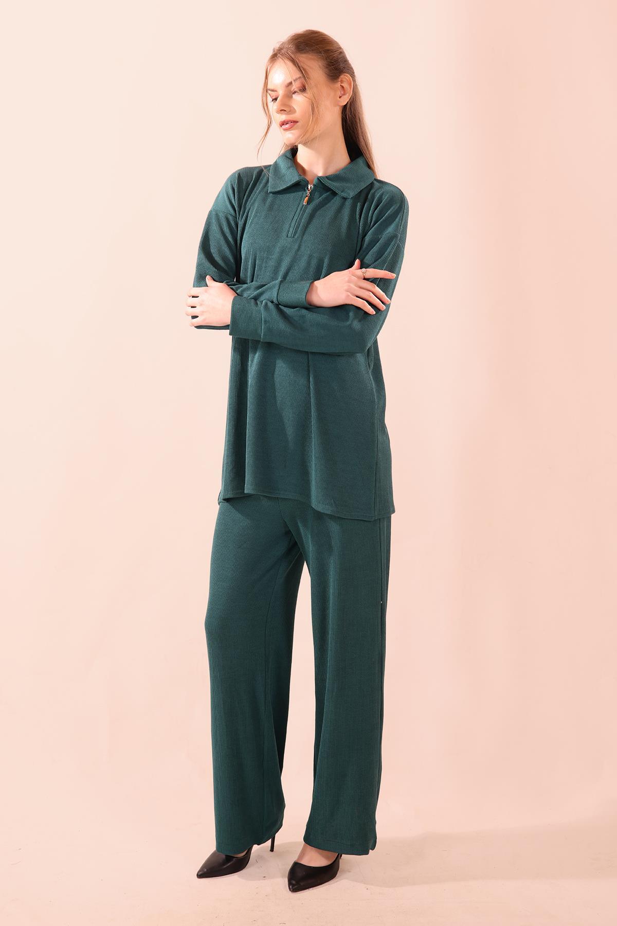 Zümrüt Fermuarlı Tunik Pantolon Takım 5471 - 3
