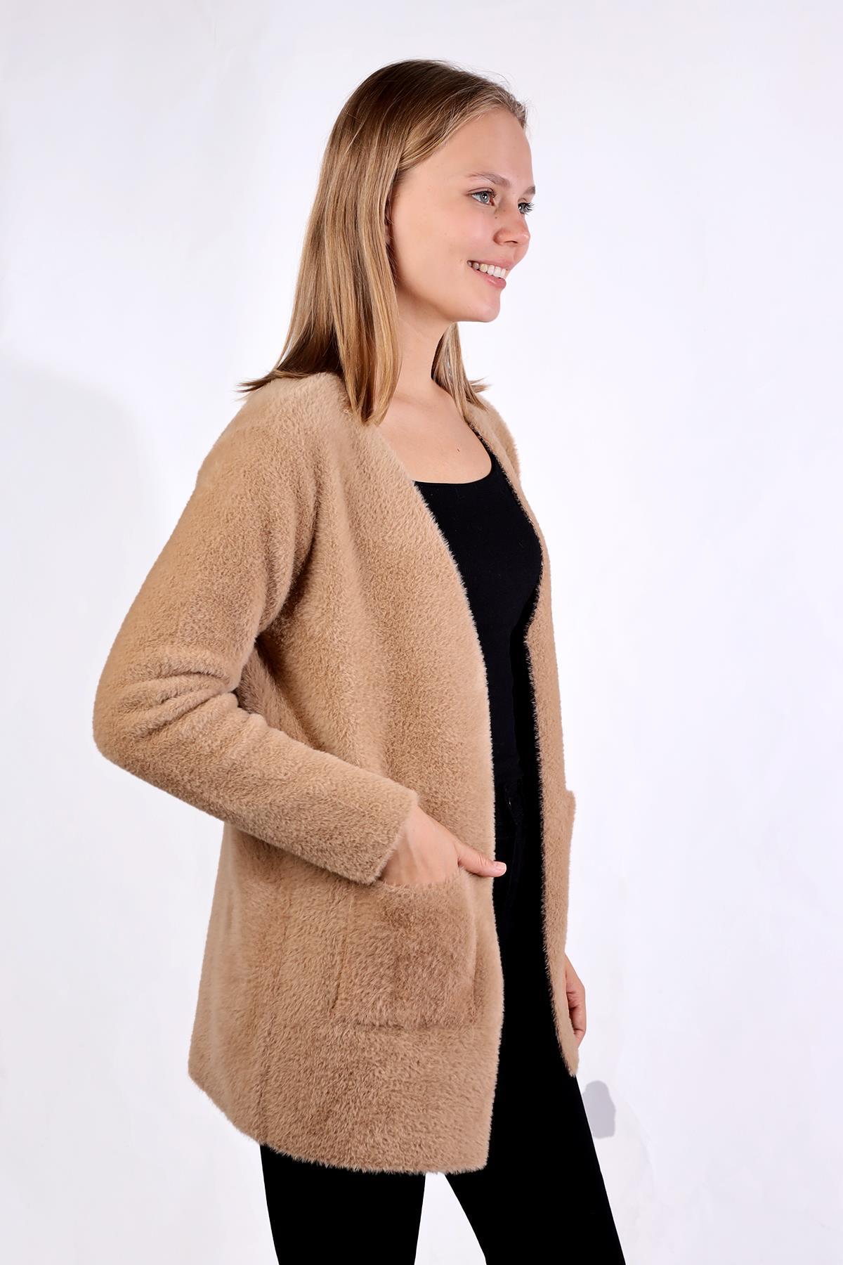 Camel Cep Detay Yumoş Hırka 560 - 3