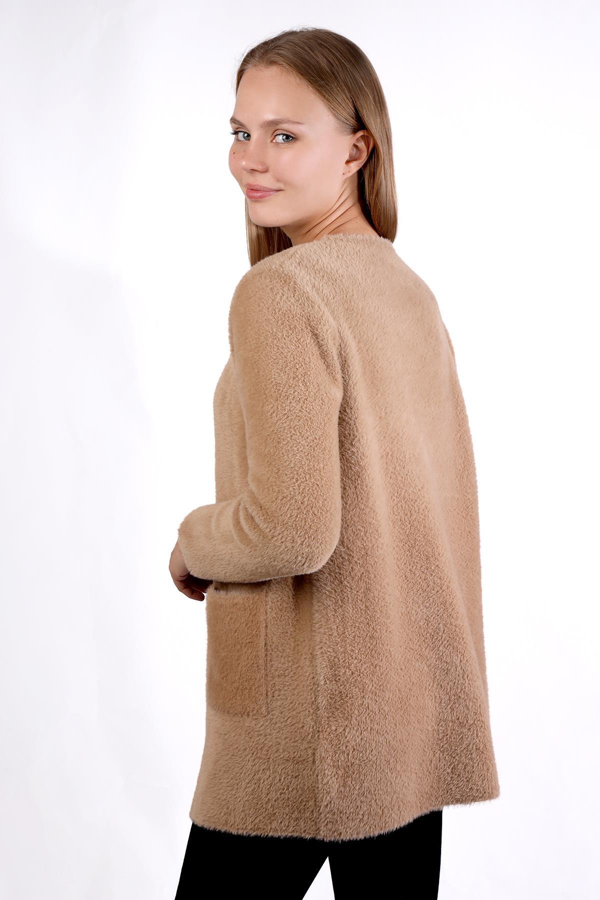 Camel Cep Detay Yumoş Hırka 560 - 5